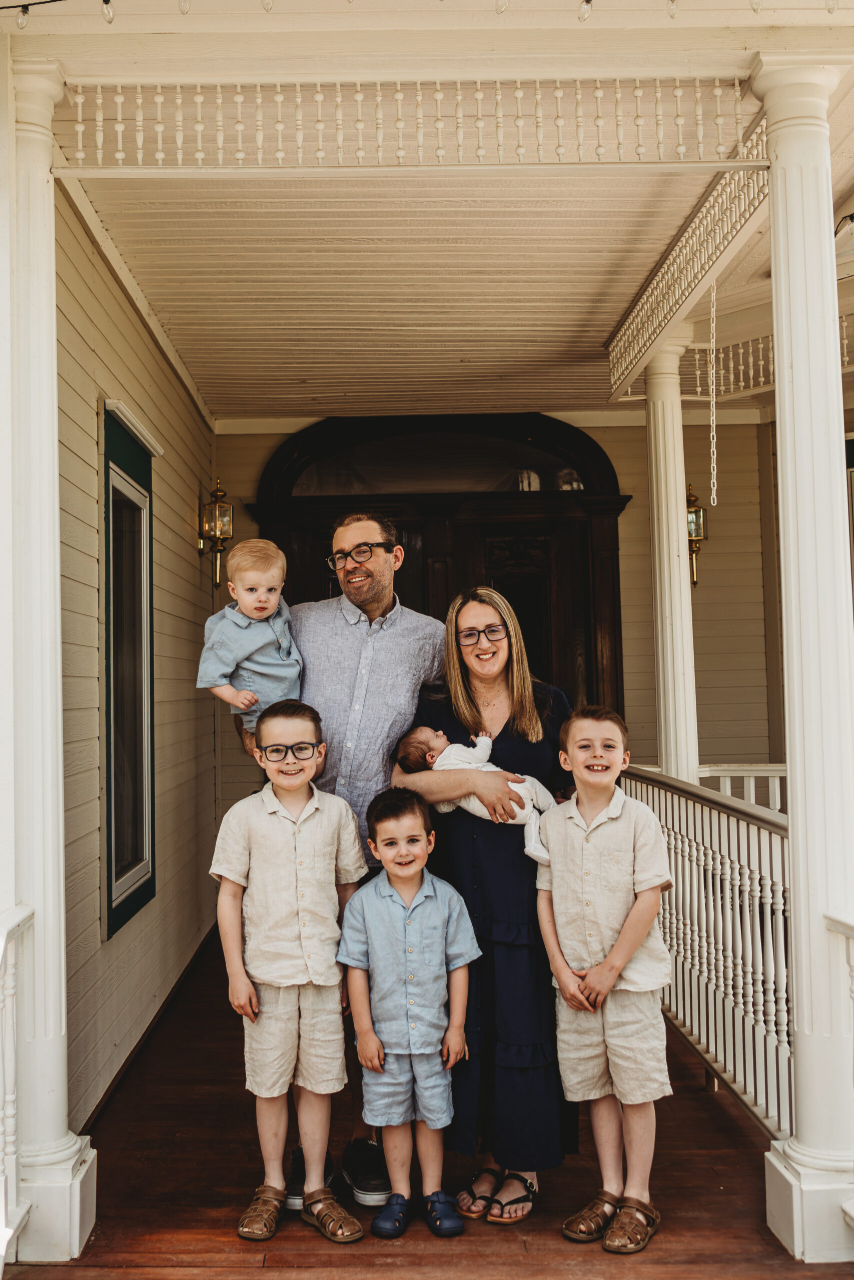The Barksdale family on the front porch