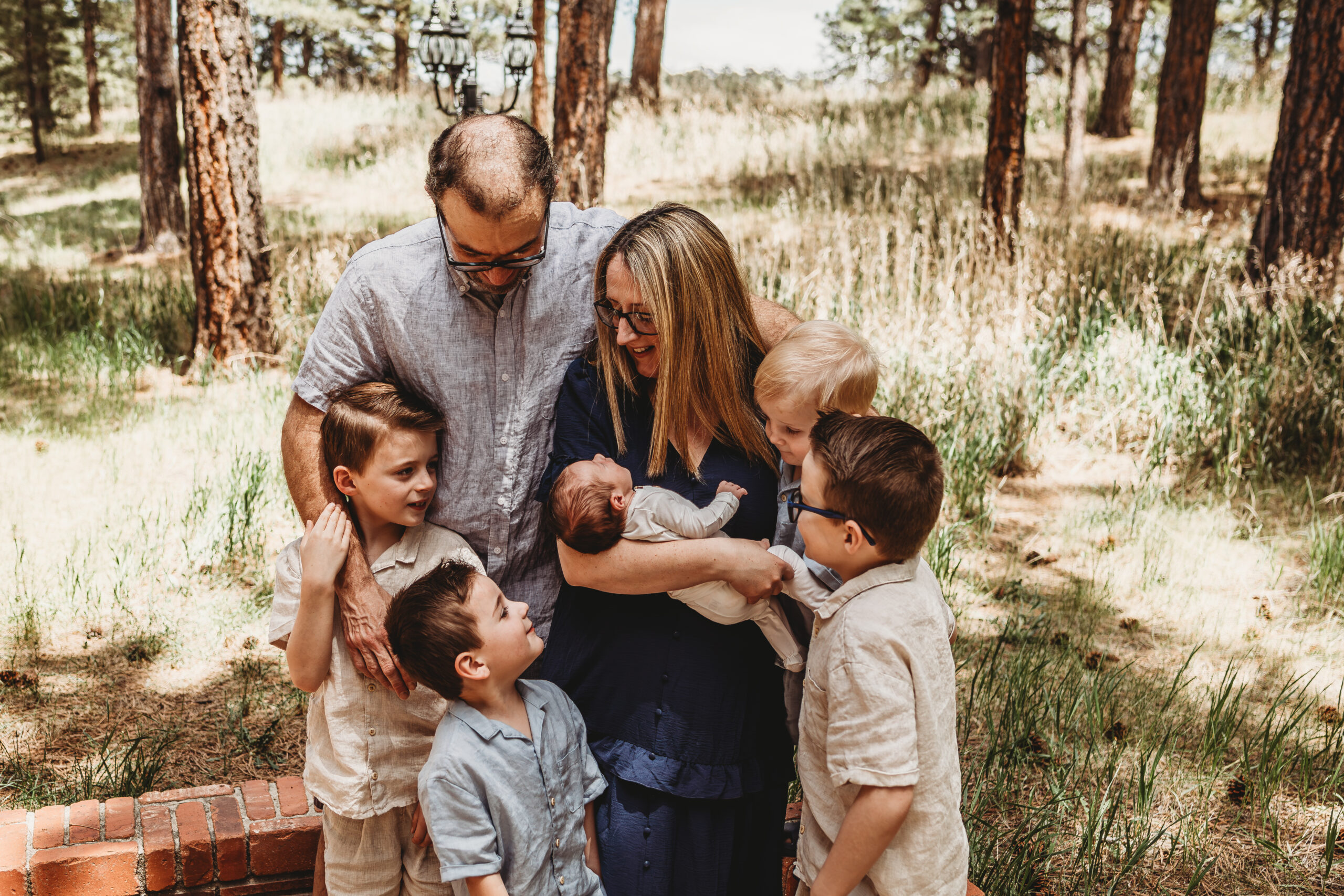 The Barksdale family together outdoors